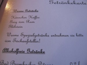 Speisekarte